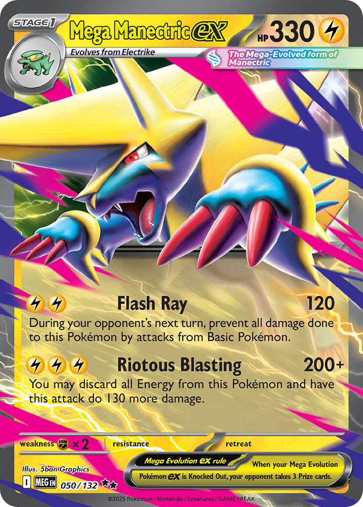 Mega Manectric ex - 050/132 - Nick's Binder