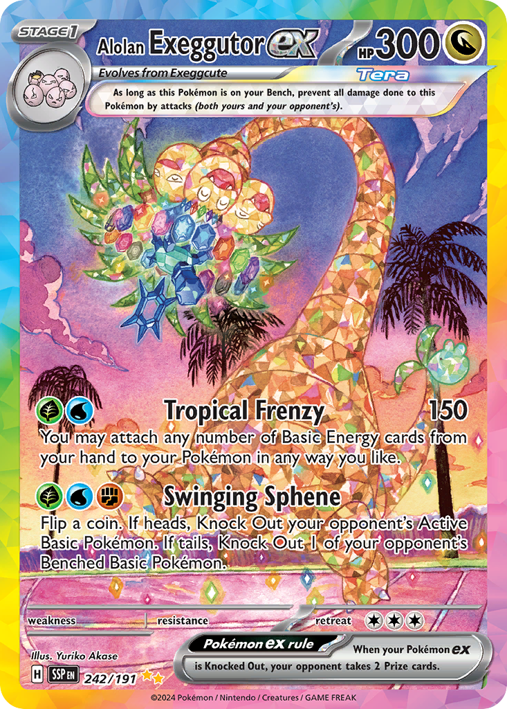 Alolan Exeggutor ex - 242/191 - Nick's Binder